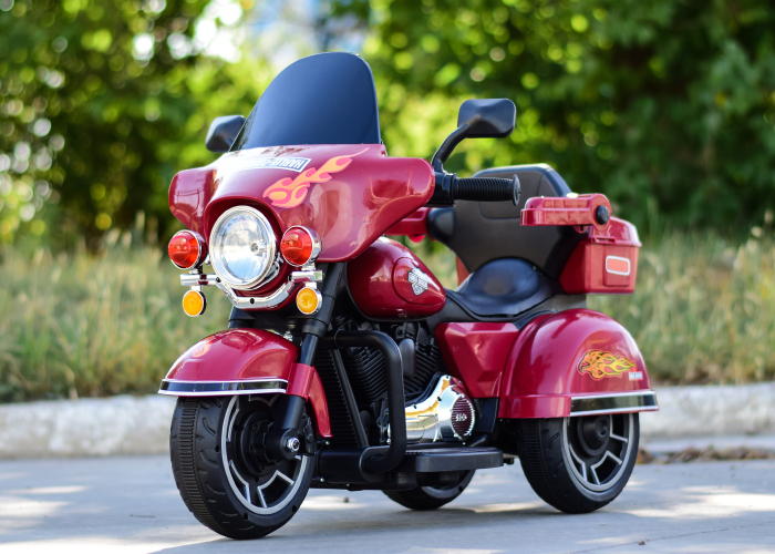Motocicleta electrica cu telecomanda, Kinderauto BJLT609 50W 6V 7ah, culoare rosie [4]