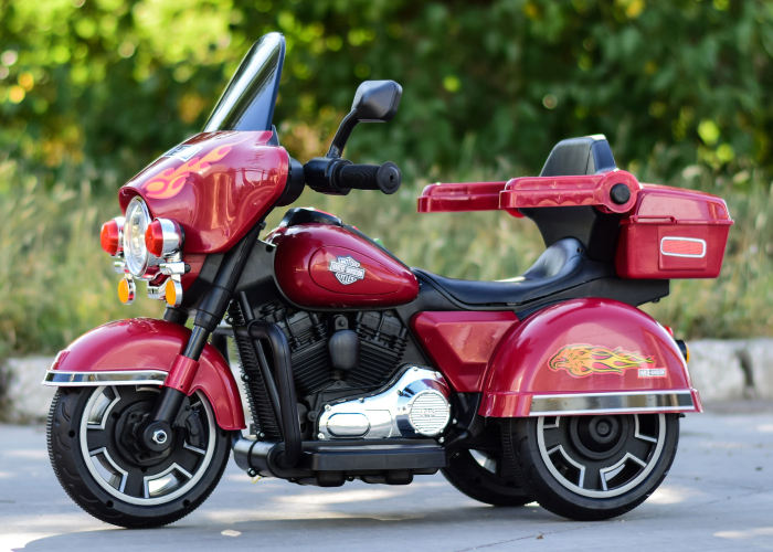 Motocicleta electrica cu telecomanda, Kinderauto BJLT609 50W 6V 7ah, culoare rosie [5]