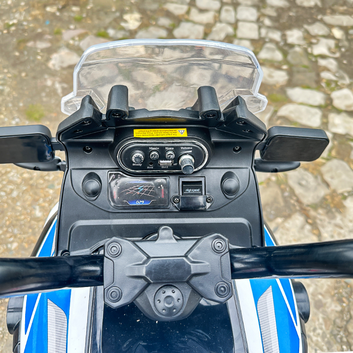 Motocicleta electrica de politie pentru copii, BMW F850 GS, 90W, 12V cu roti MOI #Polizei [12]
