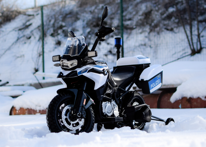 Motocicleta electrica de politie pentru copii, BMW F850 GS, 90W, 12V cu roti MOI #Polizei [18]