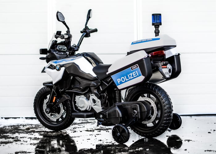 Motocicleta electrica de politie pentru copii, BMW F850 GS, 90W, 12V cu roti MOI #Polizei [16]