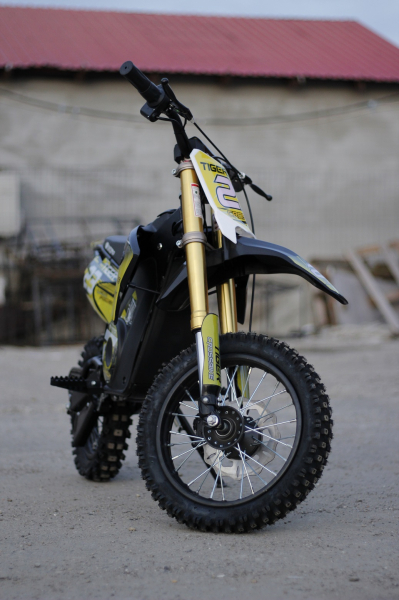 Motocicleta electrica Eco Tiger 1000W 36V 12/10 #Galben [2]