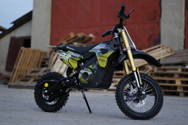 Motocicleta electrica Eco Tiger 1000W 36V 12/10 #Galben [4]