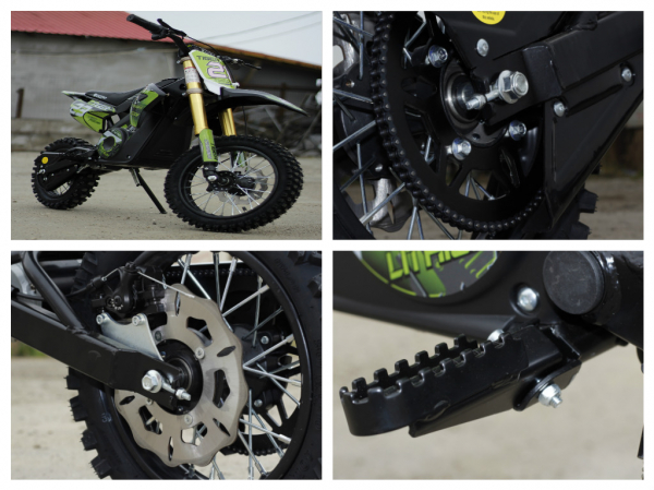 Motocicleta electrica Eco Tiger 1000W 36V 12/10 #Verde [10]