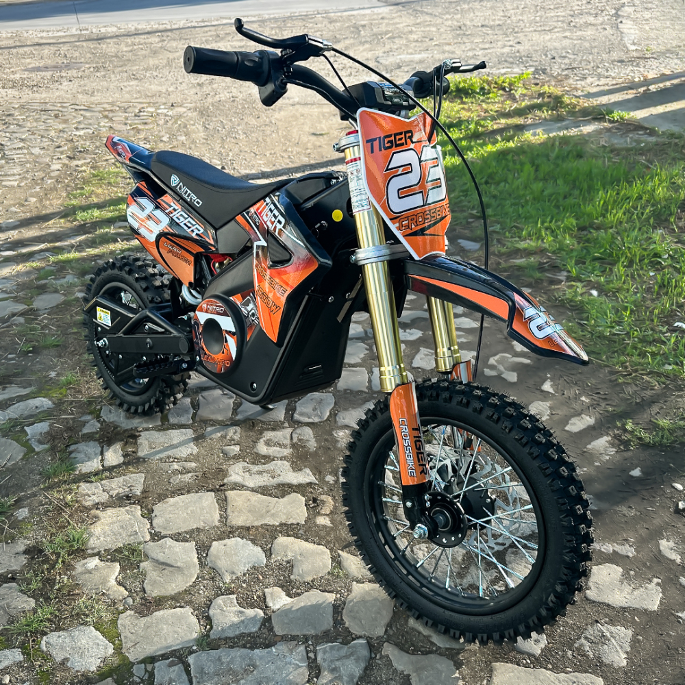 Motocicleta electrica Eco Tiger 1000W 36V 12/10 #Portocaliu [8]