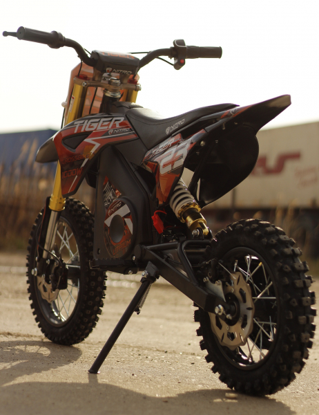 Motocicleta electrica Eco Tiger 1000W 36V 12/10 #Portocaliu [16]