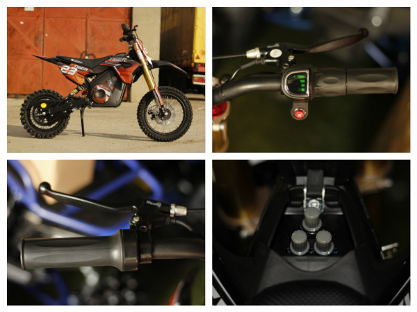 Motocicleta electrica Eco Tiger 1000W 36V 12/10 #Portocaliu [17]