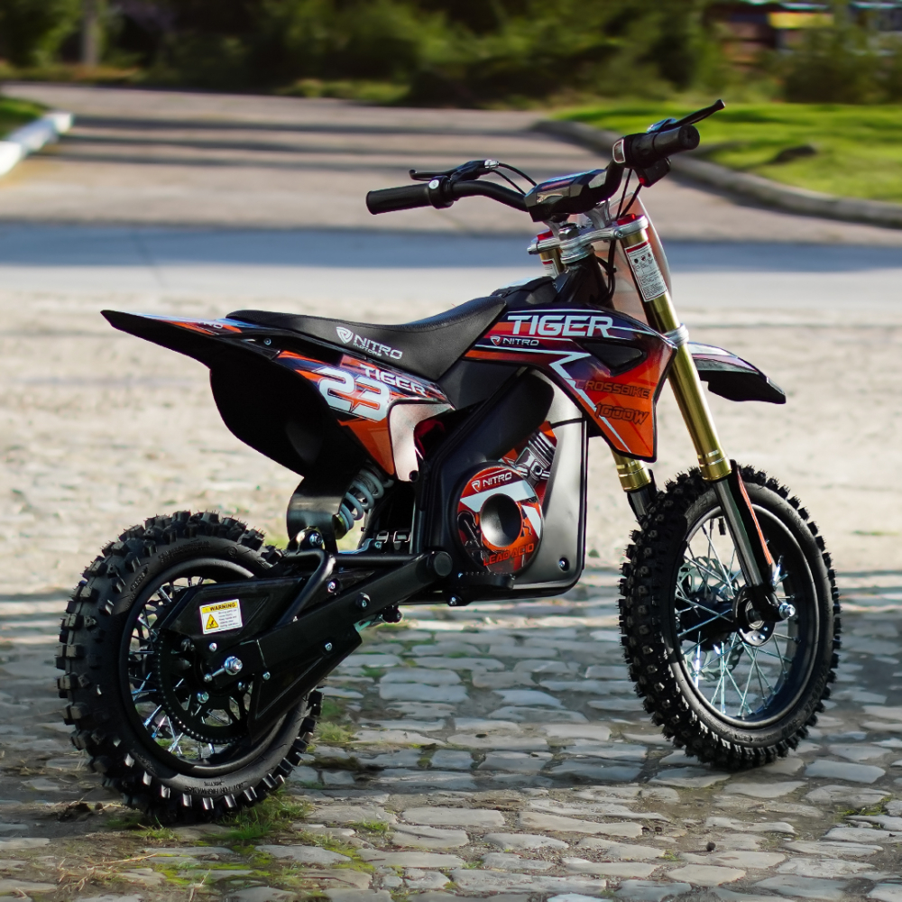 Motocicleta electrica Eco Tiger 1000W 36V 12/10 #Portocaliu [6]