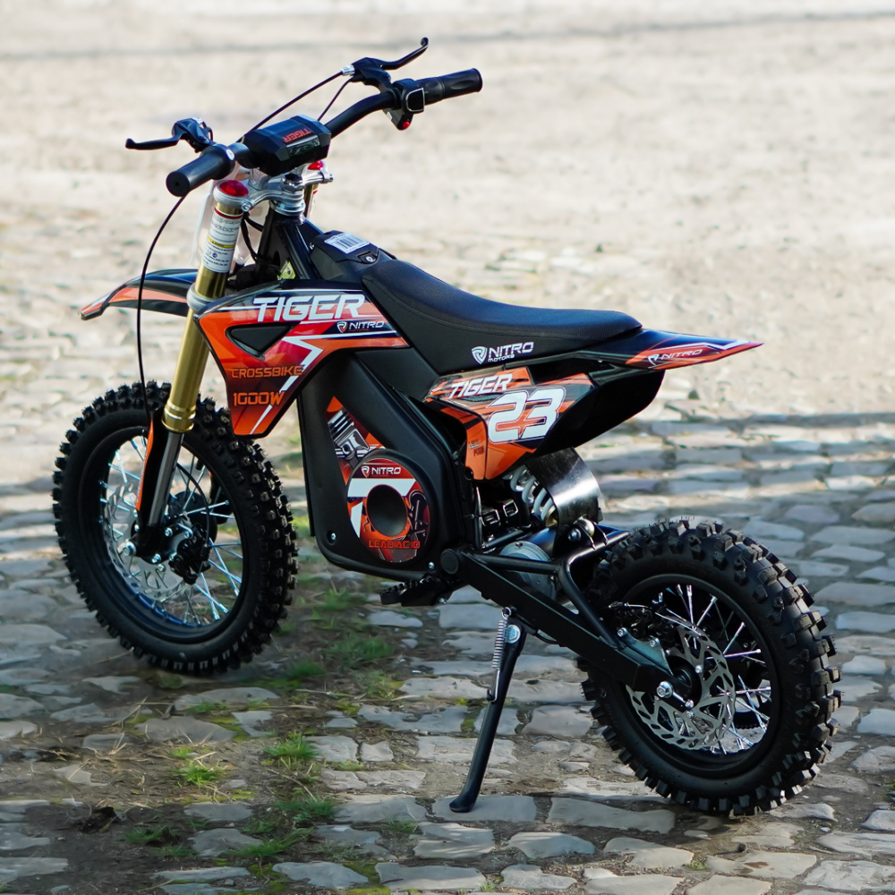 Motocicleta electrica Eco Tiger 1000W 36V 12/10 #Portocaliu [5]
