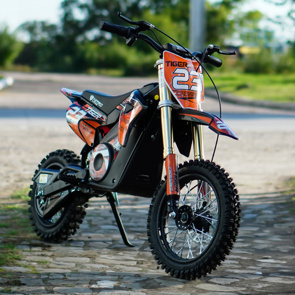 Motocicleta electrica Eco Tiger 1000W 36V 12/10 #Portocaliu [7]