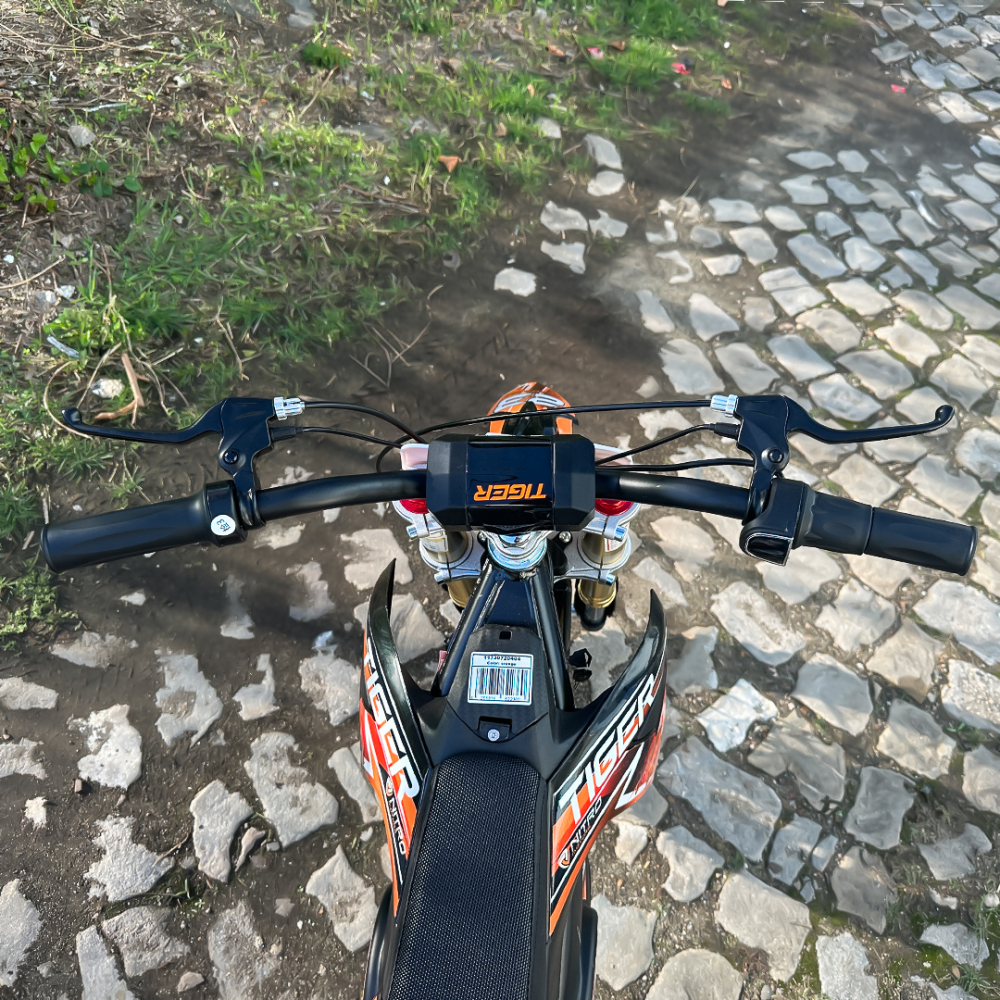 Motocicleta electrica Eco Tiger 1000W 36V 12/10 #Portocaliu [9]