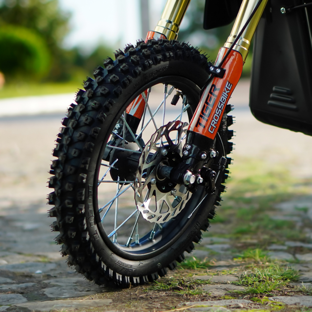 Motocicleta electrica Eco Tiger 1000W 36V 12/10 #Portocaliu [11]