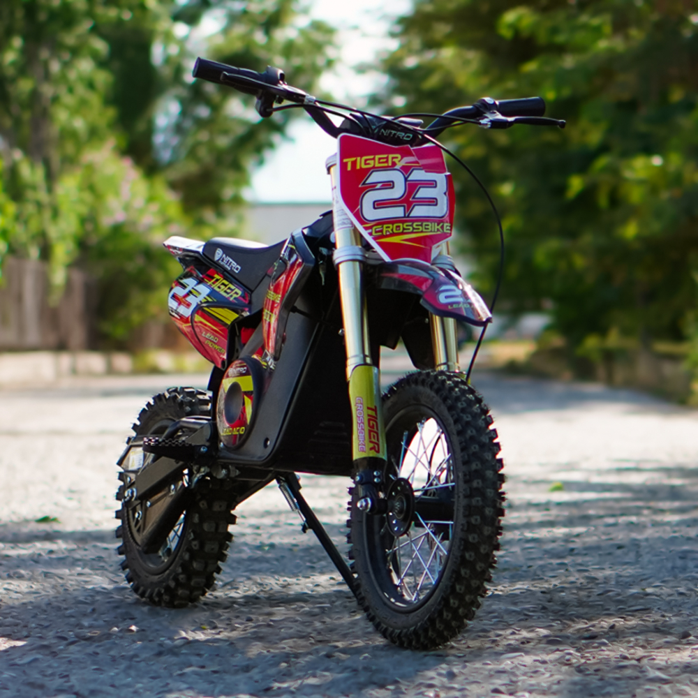 Motocicleta electrica Eco Tiger 1000W 36V 12/10 #Rosu [10]