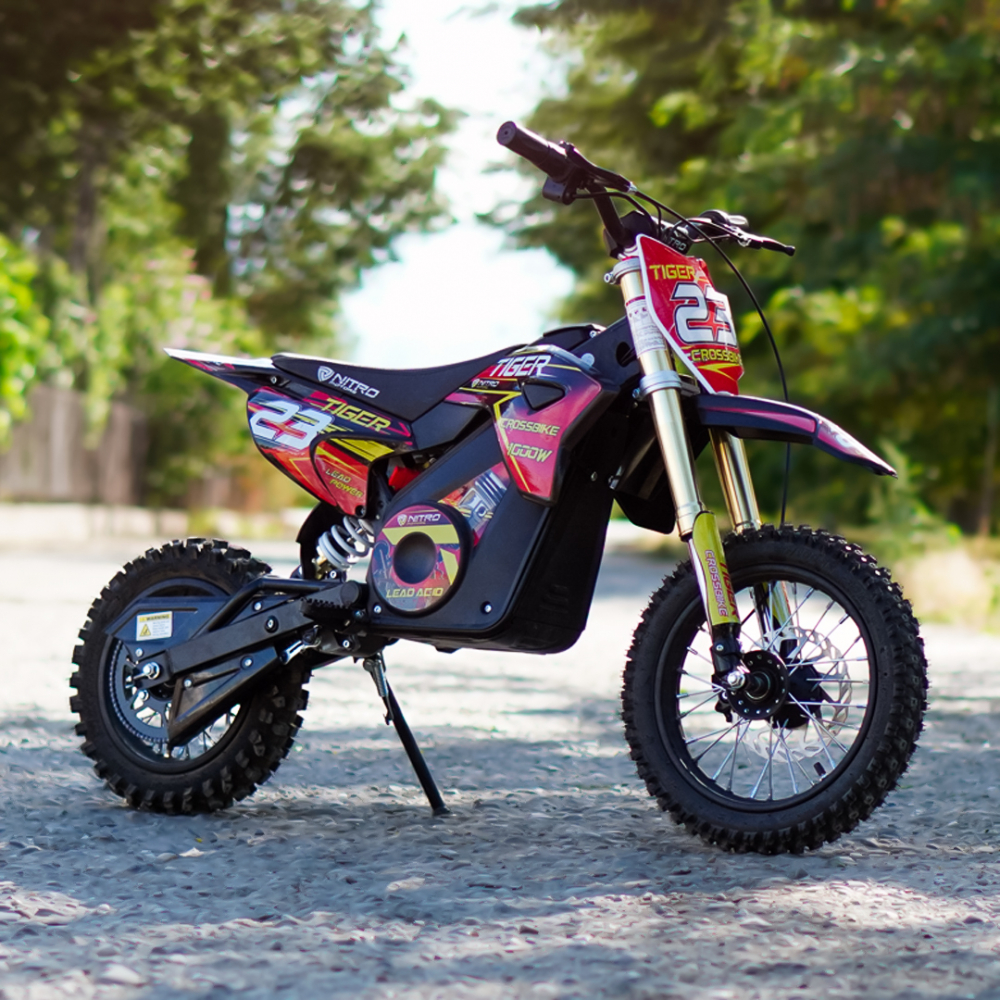Motocicleta electrica Eco Tiger 1000W 36V 12/10 #Rosu [9]