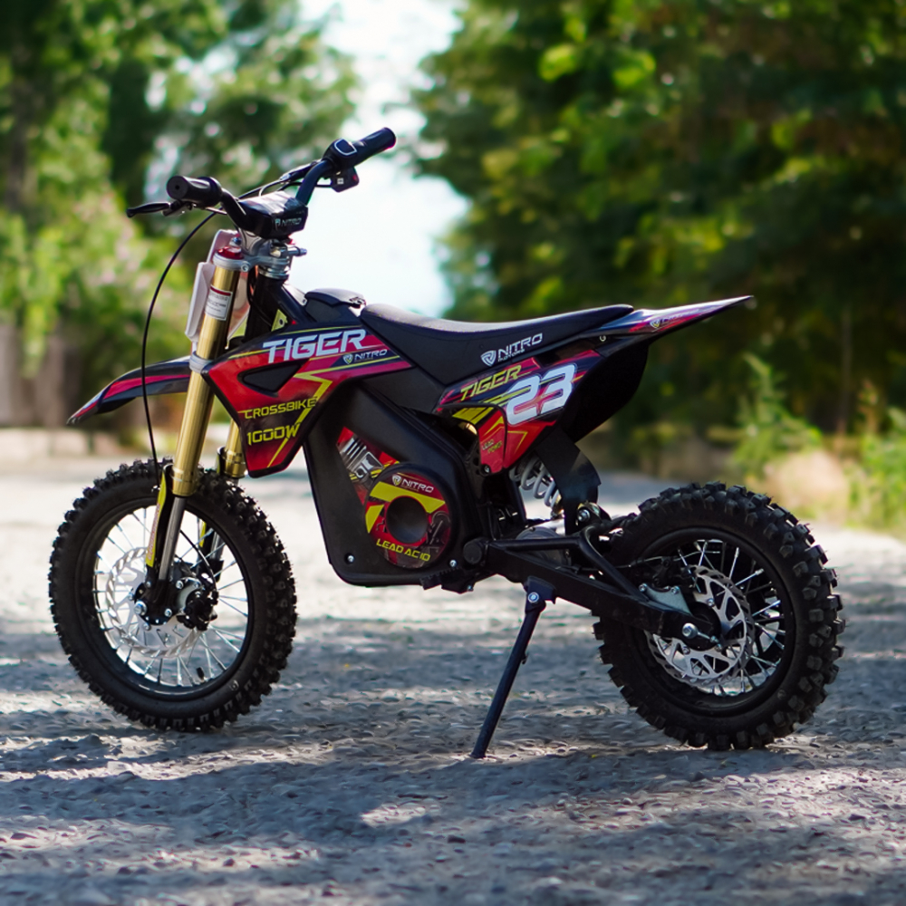 Motocicleta electrica Eco Tiger 1000W 36V 12/10 #Rosu [5]