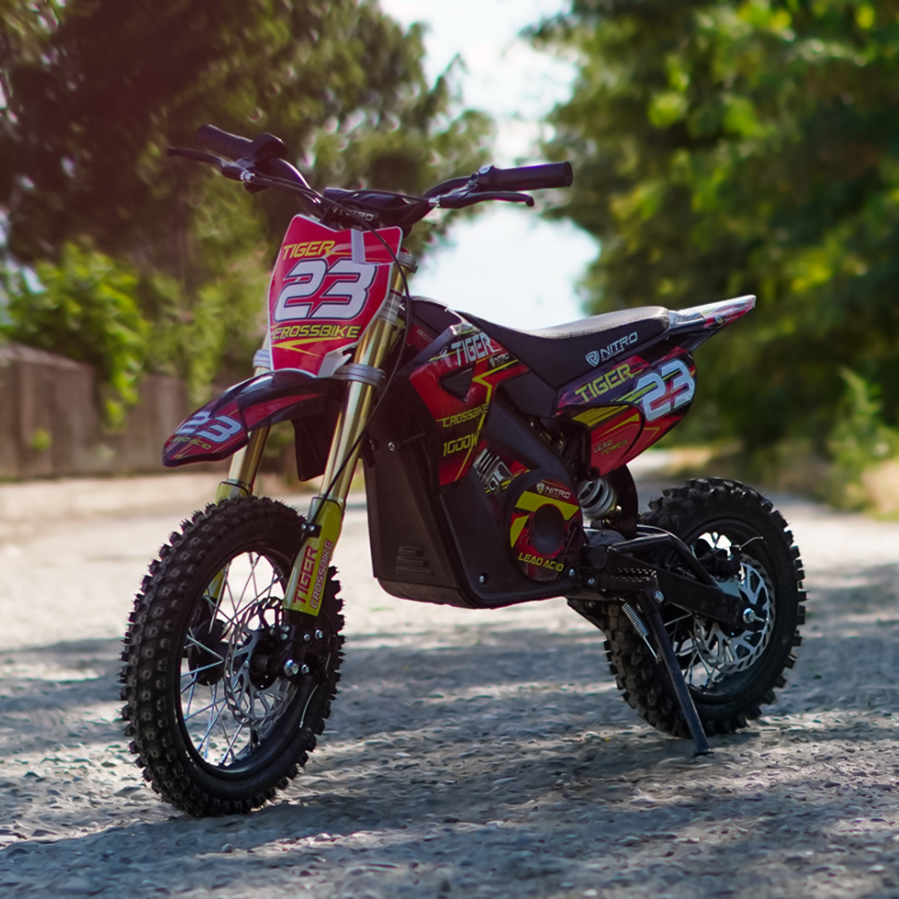 Motocicleta electrica Eco Tiger 1000W 36V 12/10 #Rosu [3]