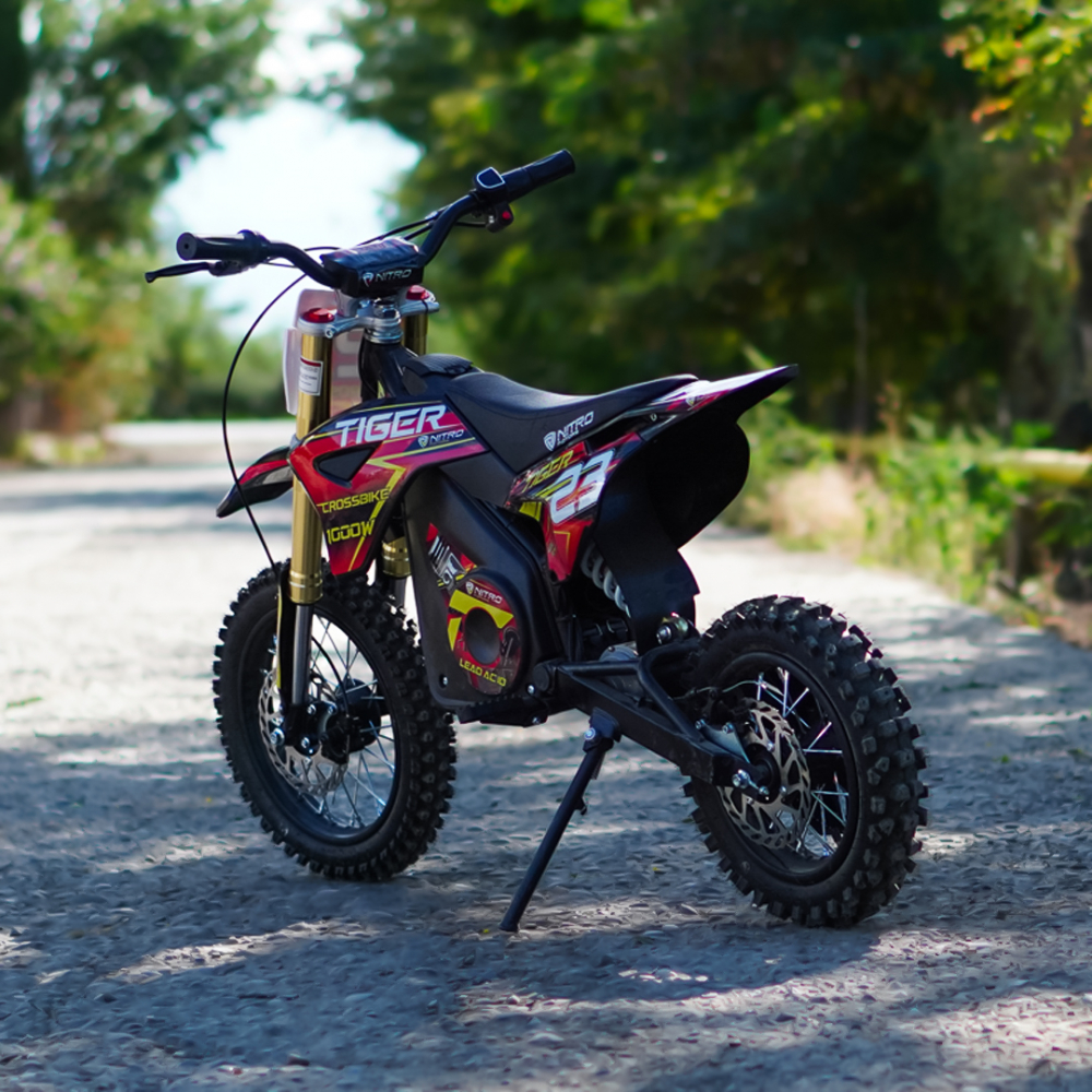 Motocicleta electrica Eco Tiger 1000W 36V 12/10 #Rosu [6]