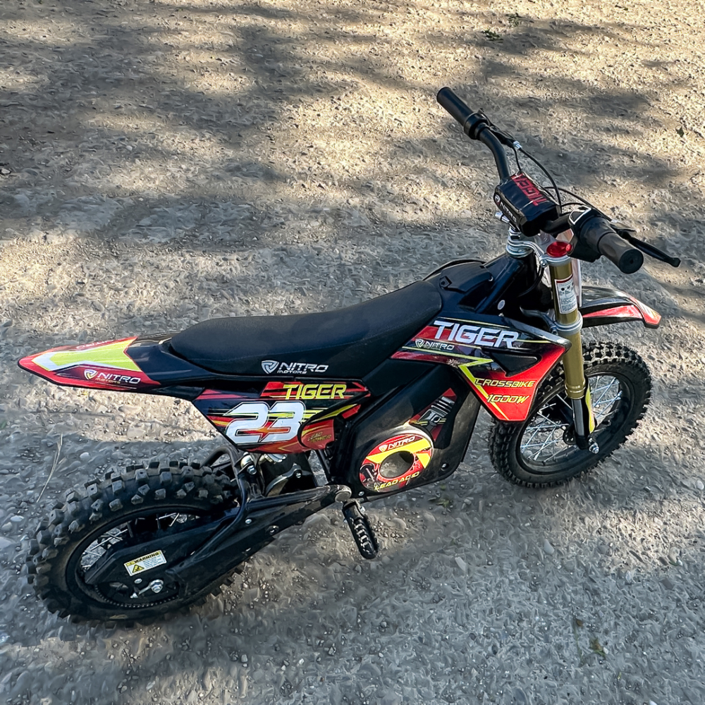 Motocicleta electrica Eco Tiger 1000W 36V 12/10 #Rosu [15]
