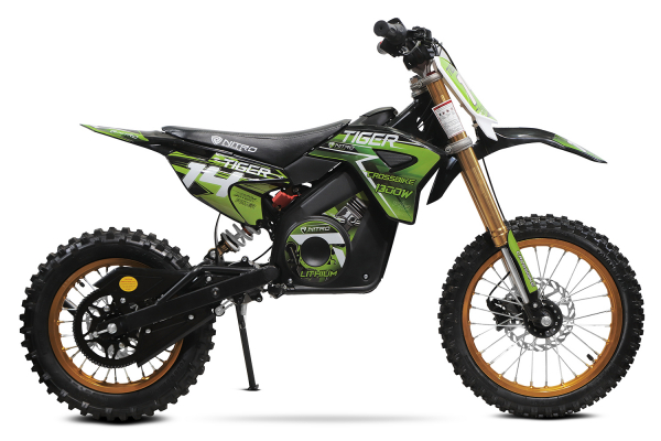 Motocicleta electrica Eco Tiger 1300W 14/12 48V 14Ah Lithiu ION #Verde [4]