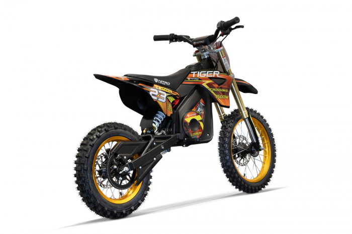 Motocicleta electrica Eco Tiger 1500W 14/12 48V 14Ah Lithiu ION, culoare portocalie [3]