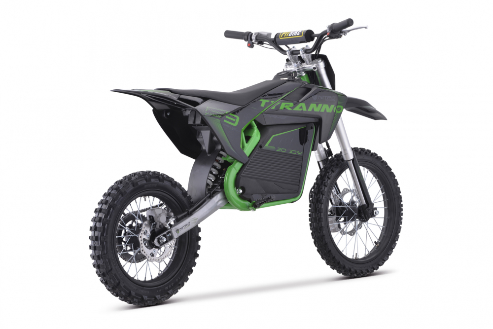 Motocicleta electrica E-Dirtbike Tyranno 2000W 19/16 72V 30Ah Lithiu ION, culoare verde [2]