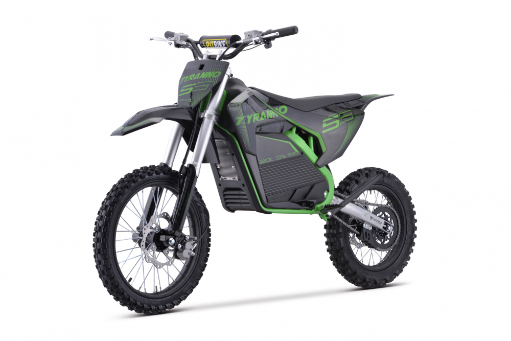 Motocicleta electrica E-Dirtbike Tyranno 2000W 19 16 72V 30Ah Lithiu ION, culoare verde