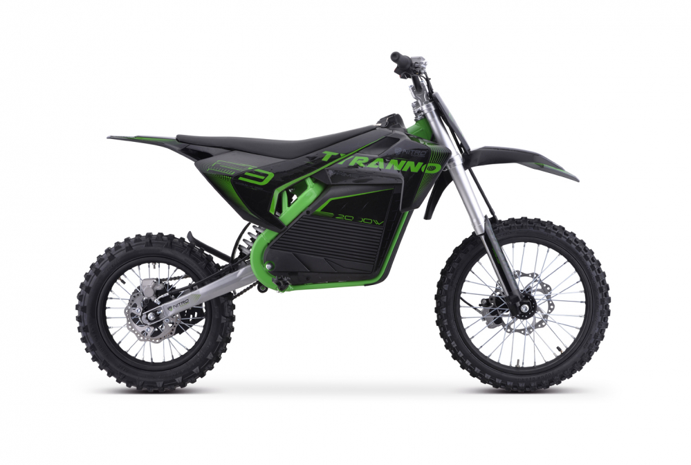 Motocicleta electrica E-Dirtbike Tyranno 2000W 19/16 72V 30Ah Lithiu ION, culoare verde [4]