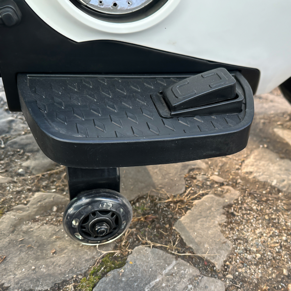 Motocicleta electrica pentru copii, Kinderauto BDQ888 70W 12V cu roti moi, Bluetooth, alba [12]