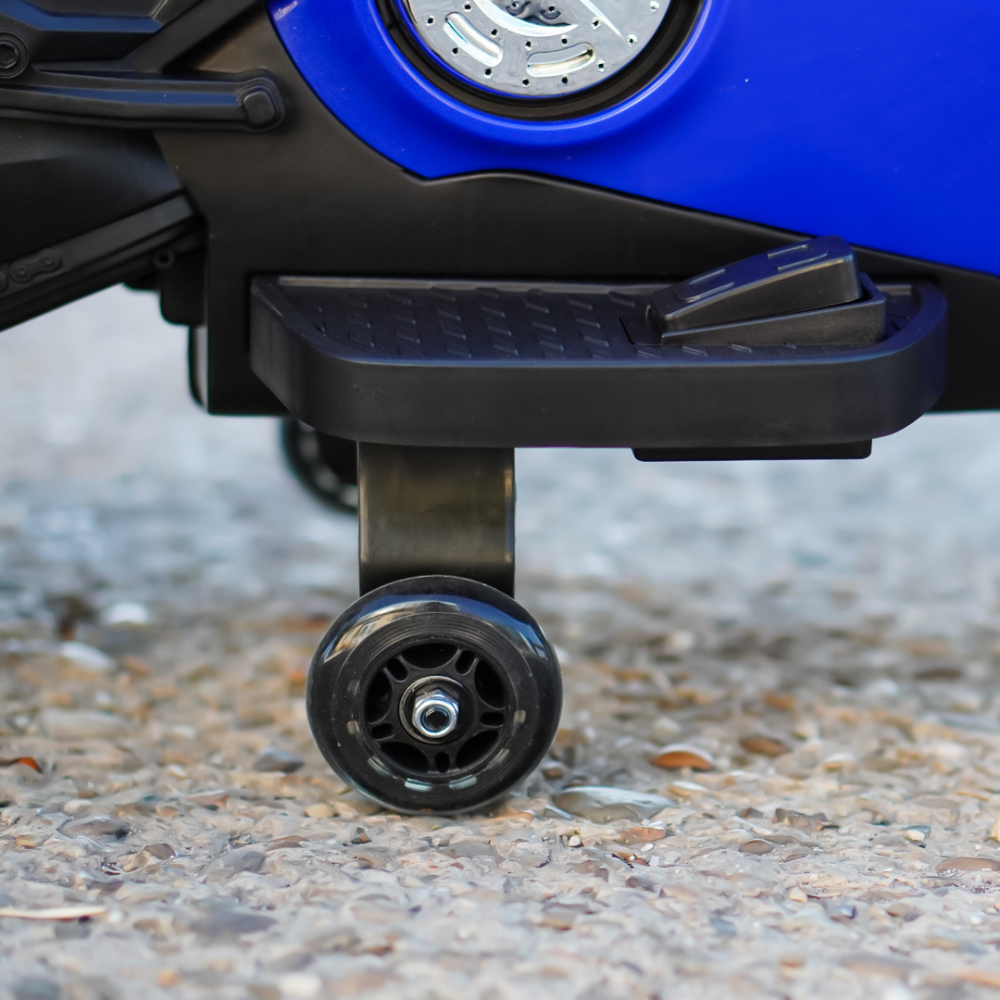 Motocicleta electrica, Kinderauto BDQ888 70W 12V cu roti moi, Bluetooth, culoare Albastru [13]