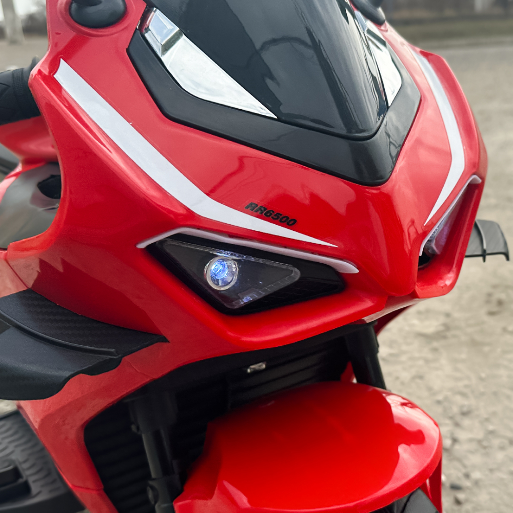 Motocicleta electrica, Kinderauto BDQ888 70W 12V cu roti moi, Bluetooth, culoare Rosu [17]