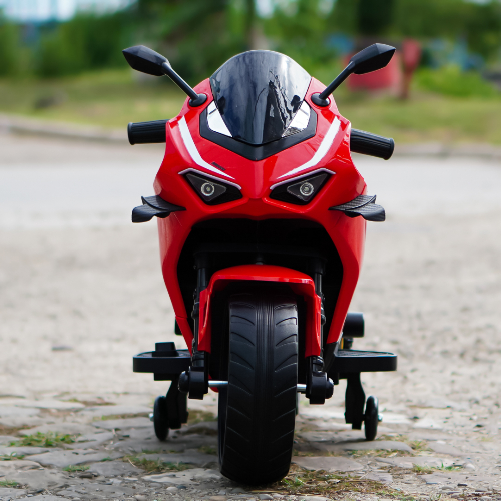 Motocicleta electrica, Kinderauto BDQ888 70W 12V cu roti moi, Bluetooth, culoare Rosu [3]