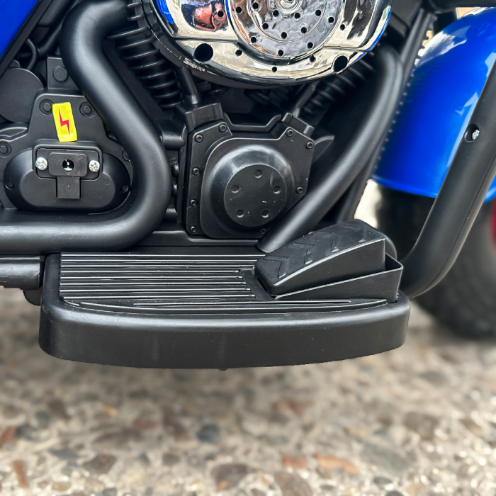 Motocicleta electrica, Kinderauto BJLT609 cu scaun tapitat, roti gonflabile, 50W, 6V 7ah, telecomanda, albastra [14]