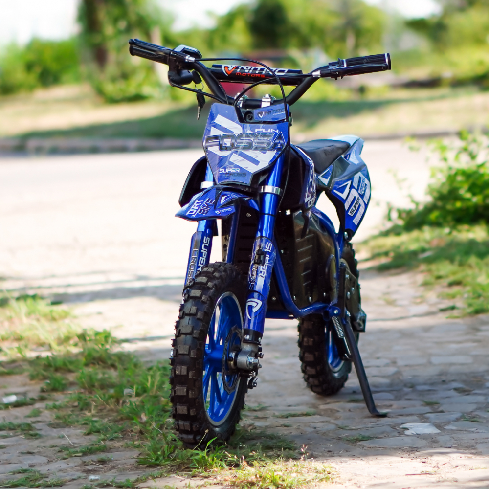 Motocicleta electrica NITRO Eco Fossa 1000W 36V cu limitator viteza, culoare albastra [5]