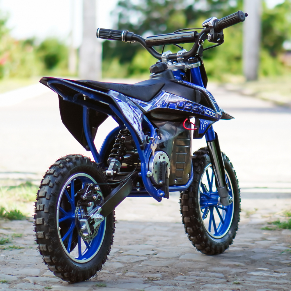 Motocicleta electrica NITRO Eco Fossa 1000W 36V cu limitator viteza, culoare albastra [8]