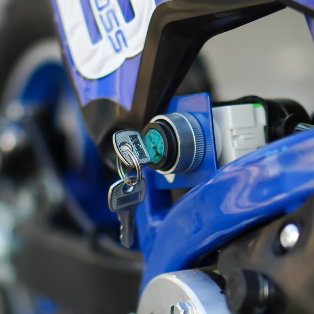 Motocicleta electrica NITRO Eco Fossa 1000W 36V cu limitator viteza, culoare albastra [18]