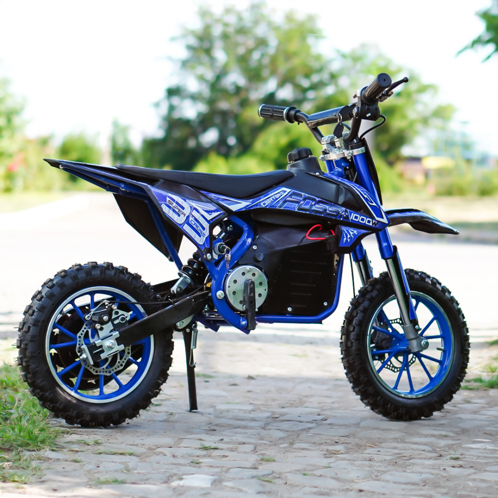 Motocicleta electrica NITRO Eco Fossa 1000W 36V cu limitator viteza, culoare albastra [9]