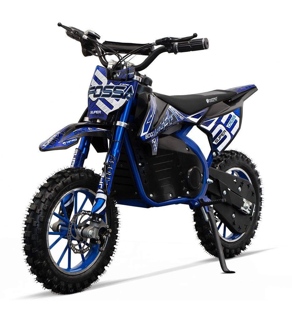Motocicleta electrica NITRO Eco Fossa 1000W 36V cu limitator viteza, culoare albastra