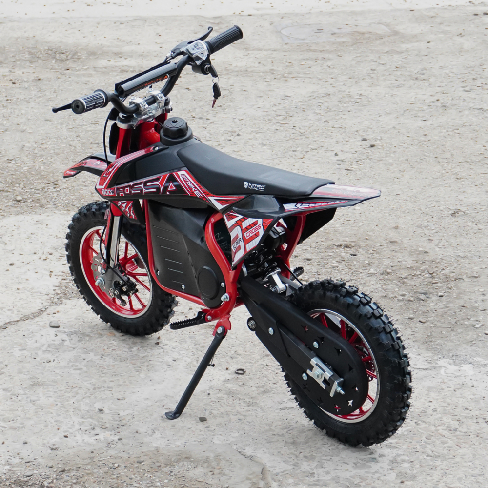 Motocicleta electrica NITRO Eco Fossa 800W 36V cu limitator viteza, culoare Rosu [9]