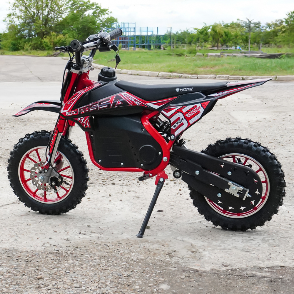 Motocicleta electrica NITRO Eco Fossa 800W 36V cu limitator viteza, culoare Rosu [4]