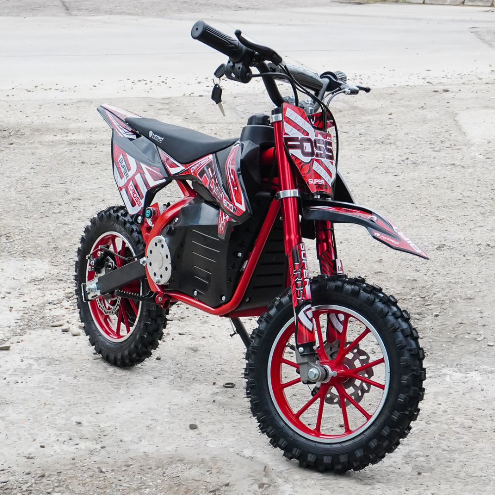 Motocicleta electrica NITRO Eco Fossa 800W 36V cu limitator viteza, culoare Rosu [3]