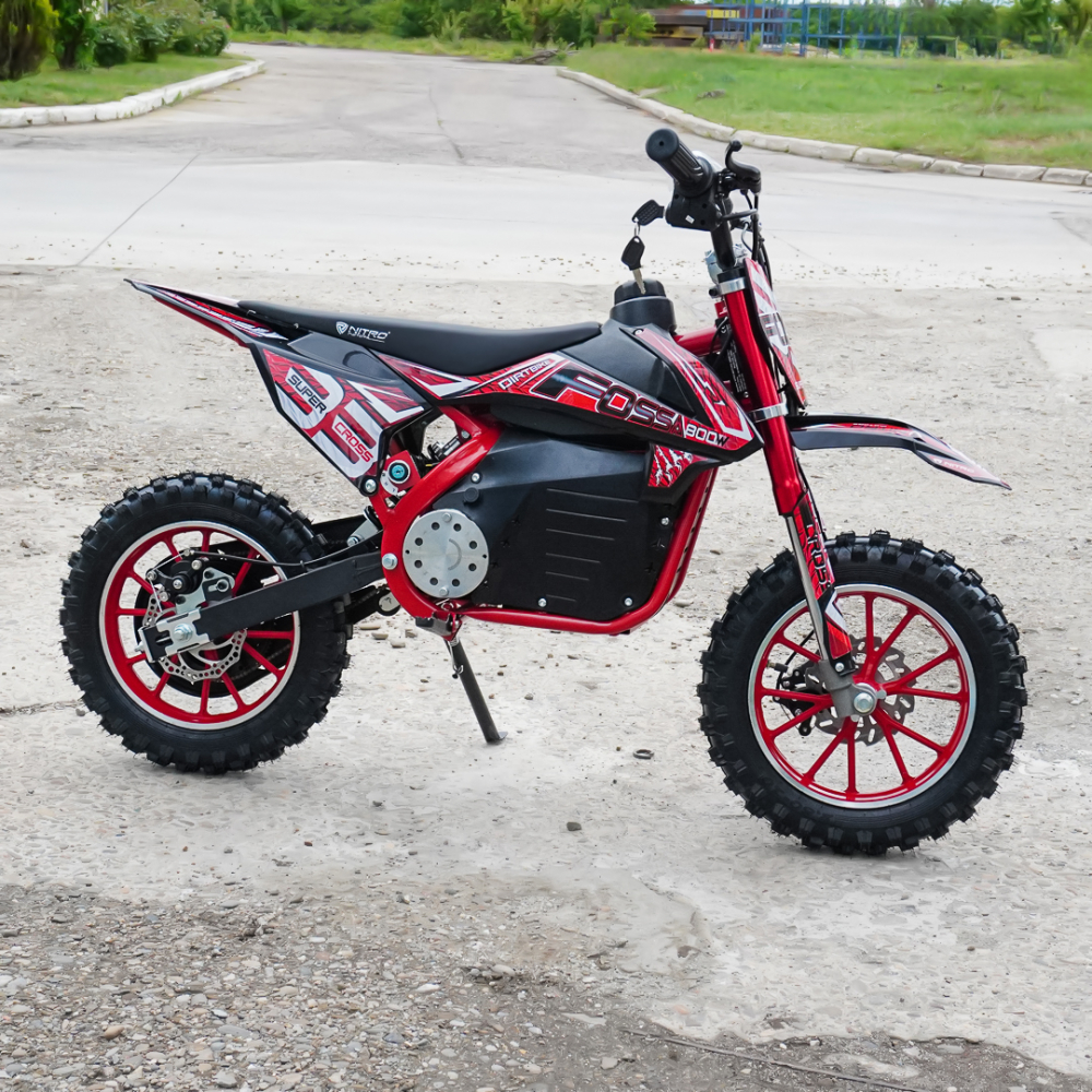 Motocicleta electrica NITRO Eco Fossa 800W 36V cu limitator viteza, culoare Rosu [6]