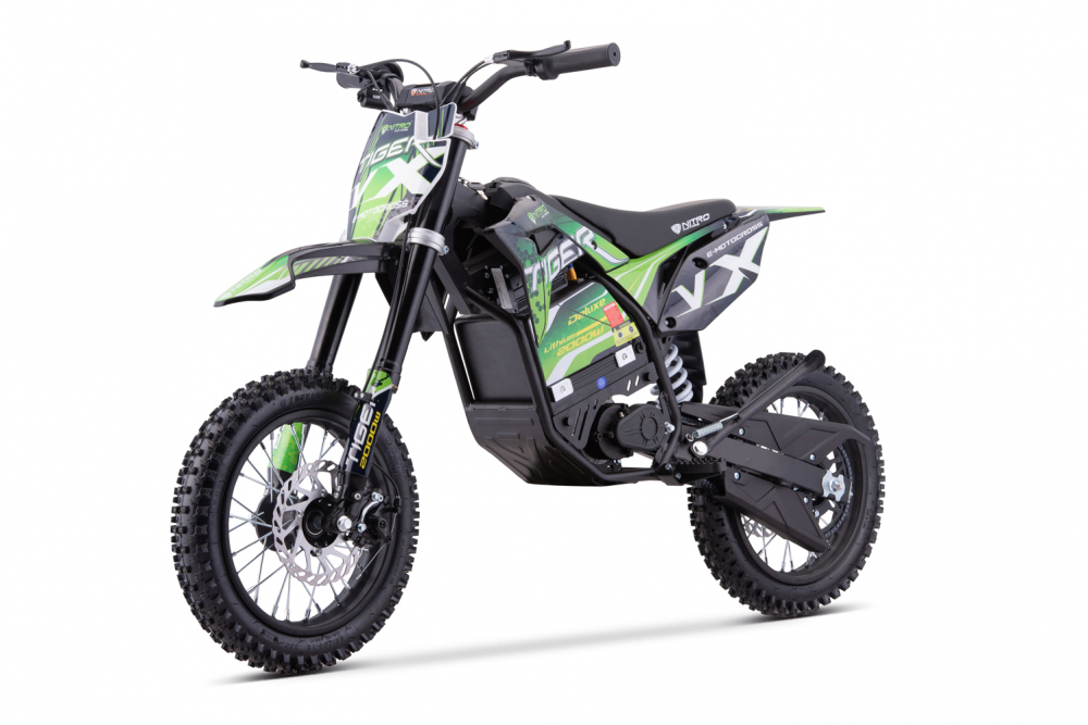 Motocicleta electrica Nitro Tiger VX DLX 2000W 12 12 60V 13Ah Lithiu ION, culoare verde