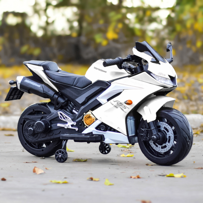 Motocicleta electrica pentru 3-9 ani, Kinderauto TR15 SuperBike PREMIUM, culoare Alba [2]