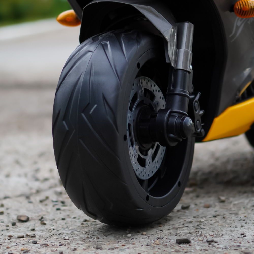 Motocicleta electrica pentru 3-9 ani, Kinderauto TR15 SuperBike PREMIUM, culoare Galbena [12]