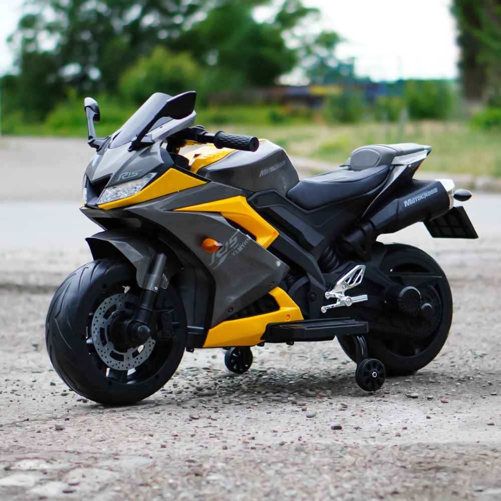 Motocicleta electrica pentru 3-9 ani, Kinderauto TR15 SuperBike PREMIUM, culoare Galbena [5]