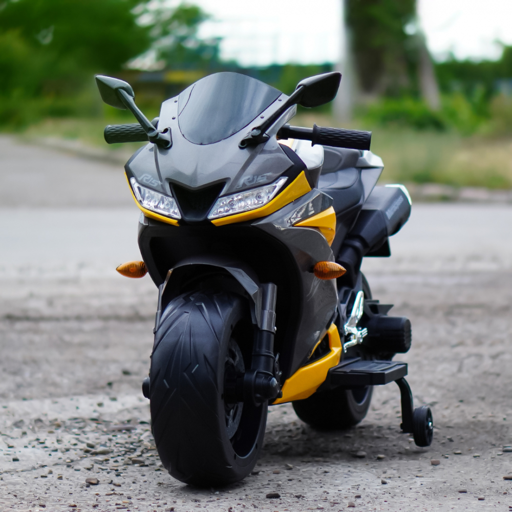 Motocicleta electrica pentru 3-9 ani, Kinderauto TR15 SuperBike PREMIUM, culoare Galbena [4]