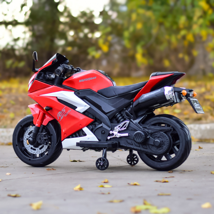 Motocicleta electrica pentru 3-9 ani, Kinderauto TR15 SuperBike PREMIUM, culoare Rosie [5]