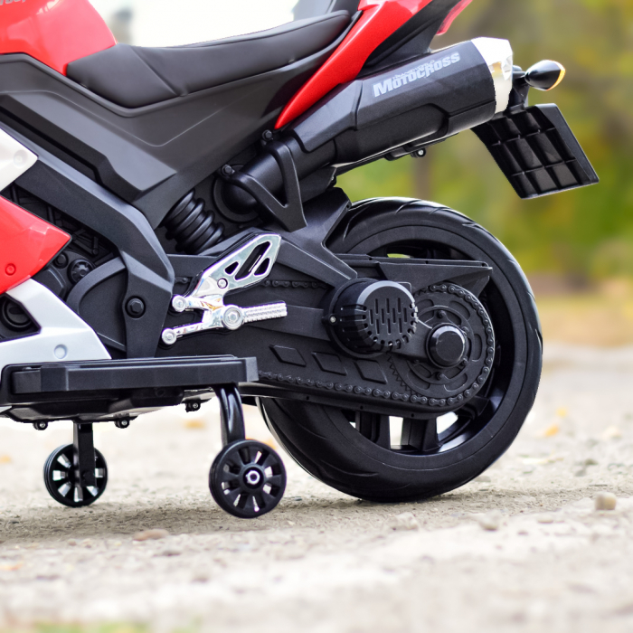 Motocicleta electrica pentru 3-9 ani, Kinderauto TR15 SuperBike PREMIUM, culoare Rosie [11]