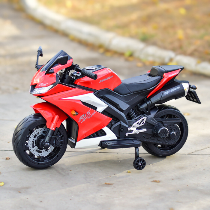 Motocicleta electrica pentru 3-9 ani, Kinderauto TR15 SuperBike PREMIUM, culoare Rosie [10]