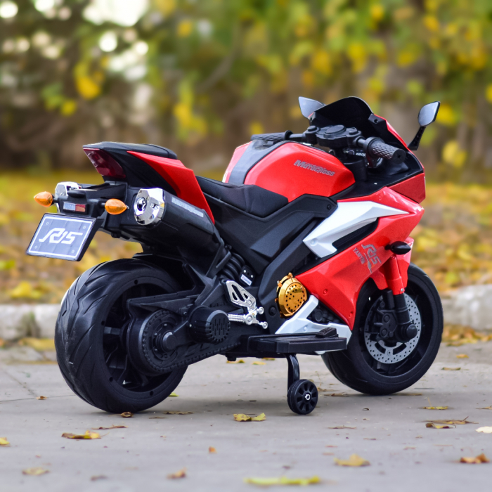 Motocicleta electrica pentru 3-9 ani, Kinderauto TR15 SuperBike PREMIUM, culoare Rosie [6]